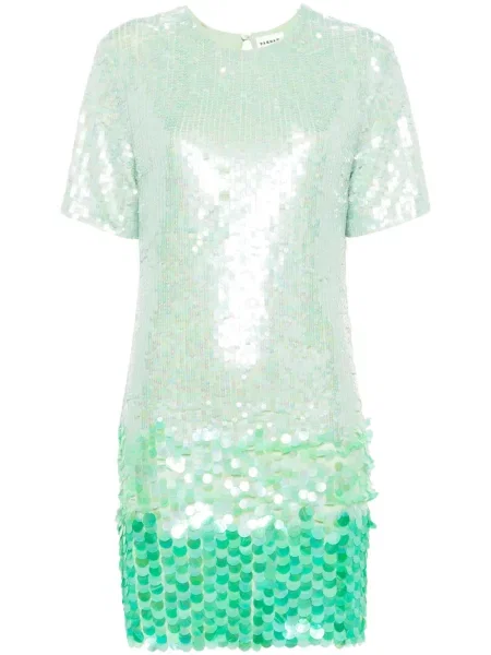 Rochie mini P.a.r.o.s.h. scurtă de costum verde