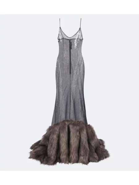 Rochie David Koma gri