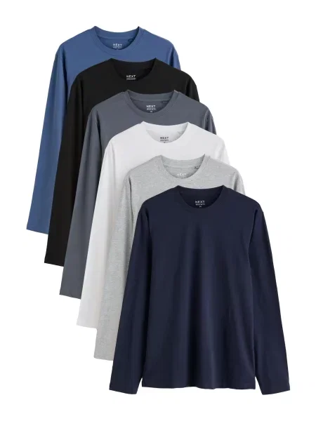 Next Tricou albastru / bleumarin / albastru porumbel / gri amestecat / negru alb