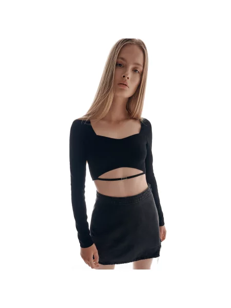 Top Reserved scurt negru