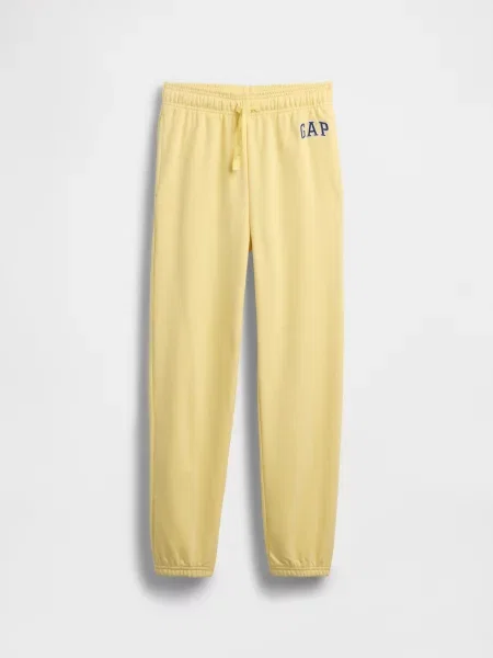 Pantaloni sport copii Gap alb