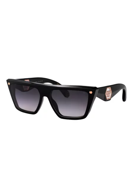 Ochelari de soare Philipp Plein Eyewear cu imprimeu geometric negru