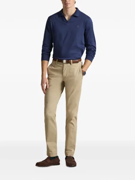 Tricou polo Polo Ralph Lauren cu glugă cu blană cu broderie roșu
