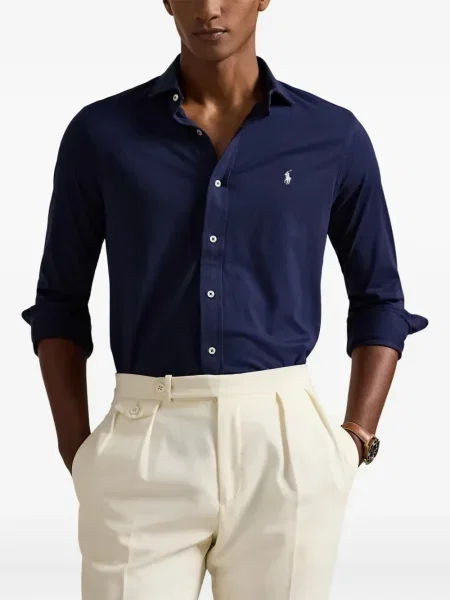 Șapcă Polo Ralph Lauren cu broderie din țesătură twill în carouri albastru