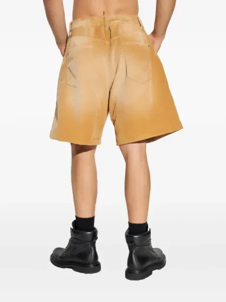 Pantaloni scurți Dsquared2 de catifea cord cu 5 buzunare maro