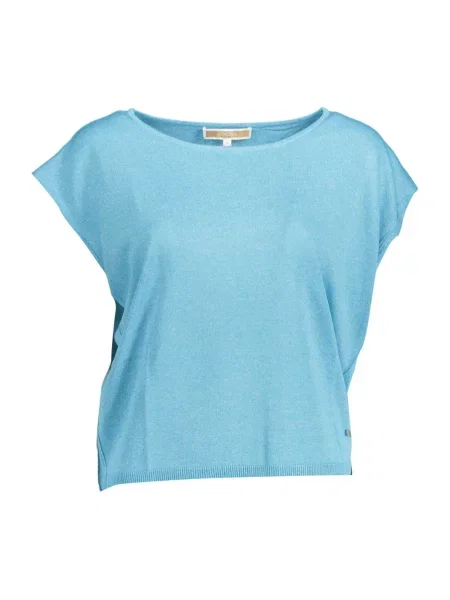 Koszulka Kocca z dekoltem w łódkę niebieska