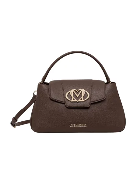 Love Moschino torebka z imitacji skóry brązowa