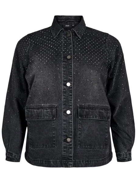 Zizzi Geacă de primăvară-toamnă JMAVIA metalic gri