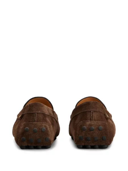 Pantofi loafer Tod's din piele de căprioară maro