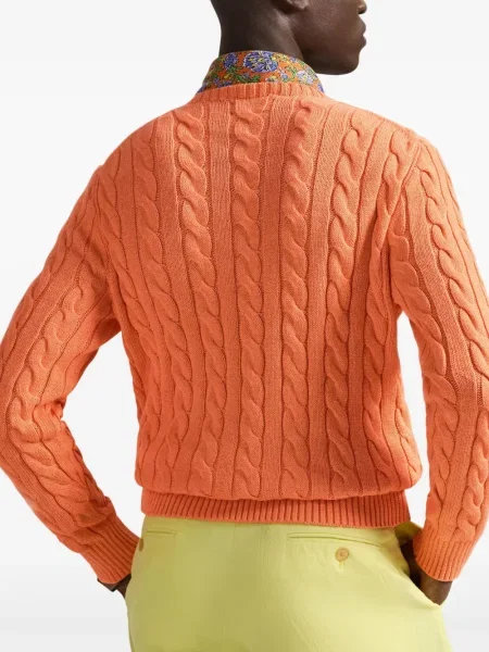Плисирана шапка с козирки Polo Ralph Lauren на райета кепър синьо
