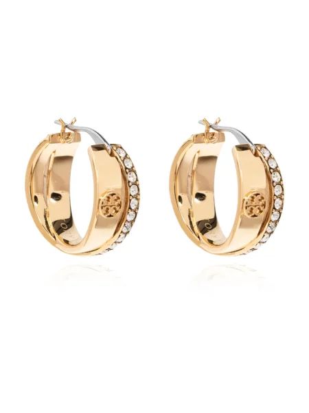Tory Burch kolczyki pozłacane Icon żółte