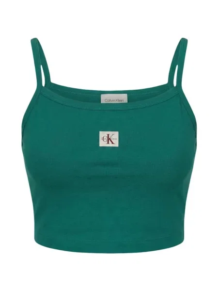 Top Calvin Klein so štvorcovým výstrihom zelená