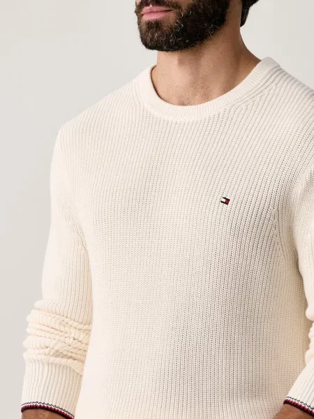 Tommy Hilfiger пуловер мъжки от бежово
