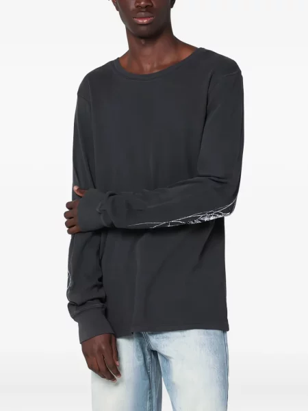 Hanorac Basketcase Gallery cu imagine cu imprimeu abstract gri