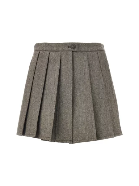 Spódnica Emporio Armani wełniana beżowa