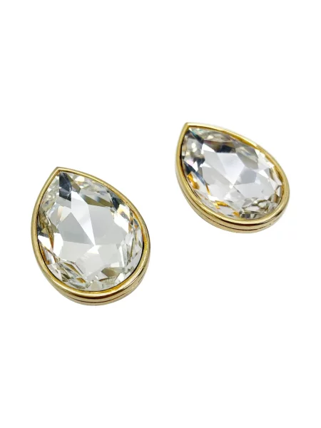 Обеци Jennifer Gibson Jewellery с кристали златисто