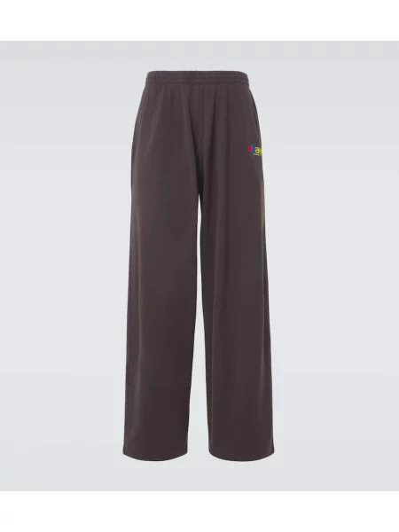 Jersey športne hlače Balenciaga s potiskom črna