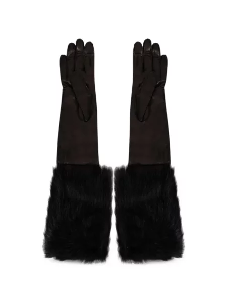 Mănuși Alberta Ferretti din piele negru