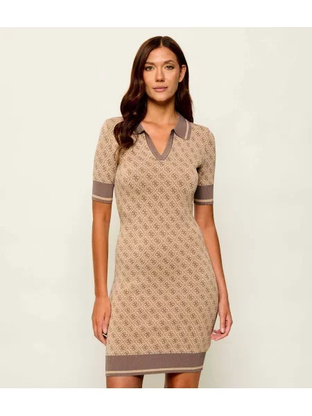 Guess rochie cu vâscoză LISE bej