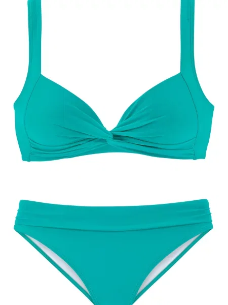 LASCANA Costum de baie două piese petrol verde