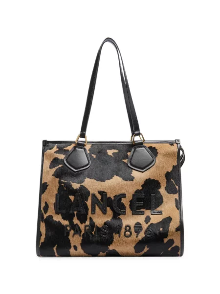 Geantă shopper Lancel din piele maro