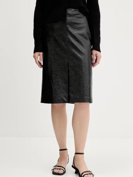 HUGO fustă midi creion negru