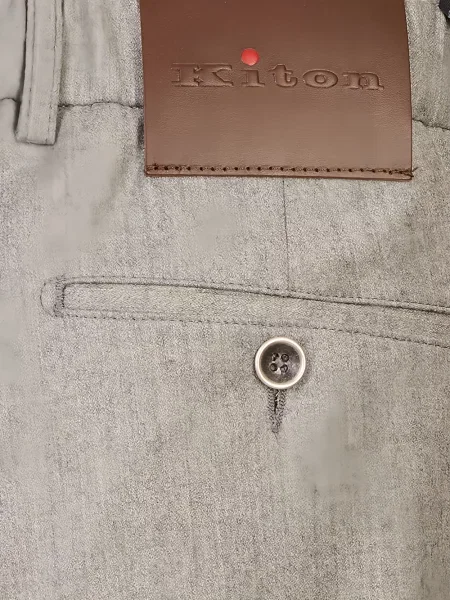 Pantaloni Kiton cu autograf gri