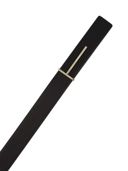 Curea Tom Ford din piele cu autograf negru