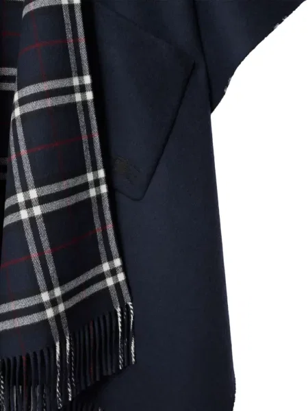 Palton Burberry în carouri albastru