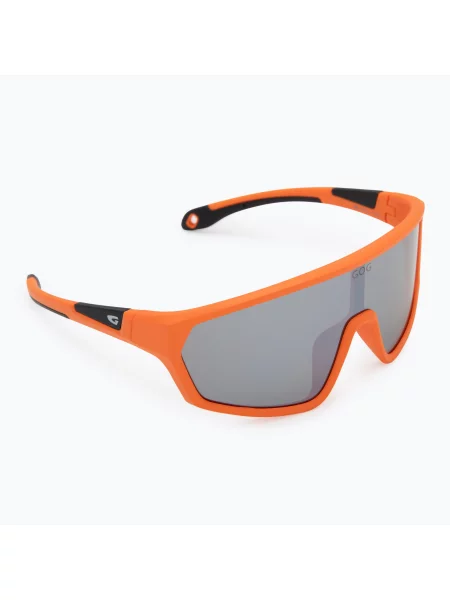 Gyerek napszemüveg GOG Flint matt neon orange/black reflex silver. Méret: OS fekete
