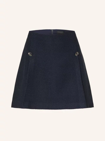 Ted Baker Bouclé Sukně Floxas S Třpytivou Přízí tmavě modrá