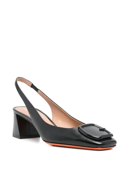 Pantofi cu toc Santoni din piele negru
