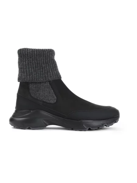 Botki Tod's zamszowe czarne