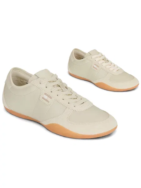 Sneakerși Tommy Jeans din piele bej