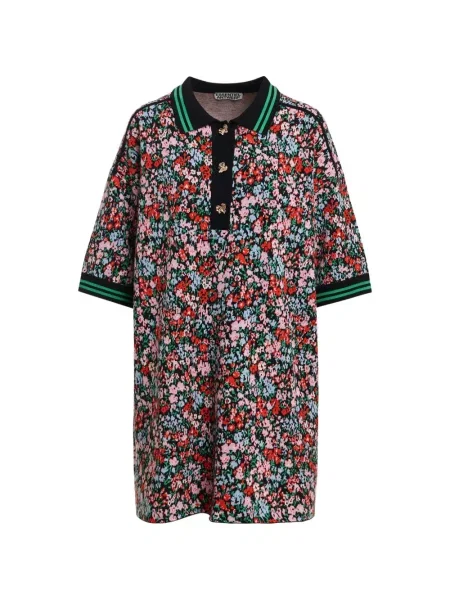 Rochie mini Essentiel Antwerp cu model floral cu imagine negru