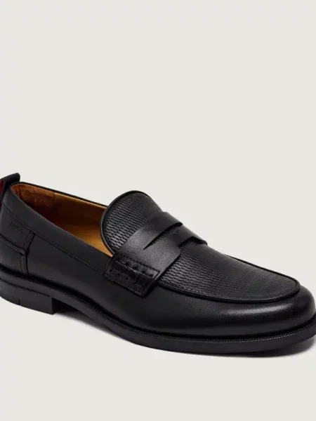 HUGO De piele pantofi loafer Varian_loaf_ltcv negru