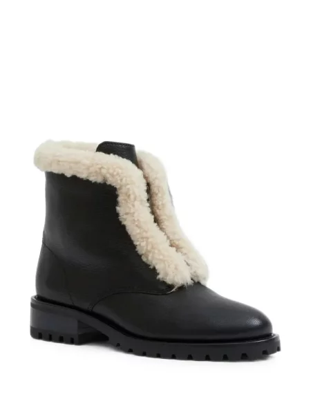 Botine Simkhai din piele de oaie negru