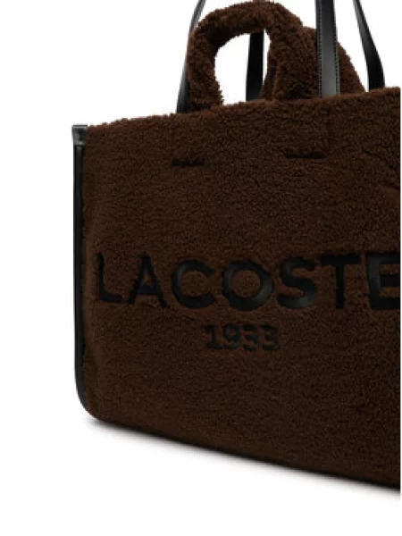 LACOSTE Shopper torba Heritage smeđa bijela