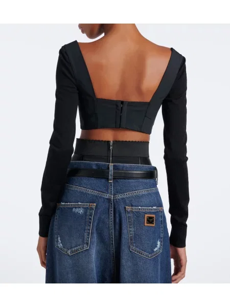 Top Dolce&gabbana din satin negru