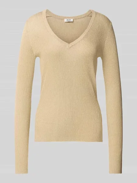Sweter krój slim fit z mieszanka model Maglia' Liu Jo White