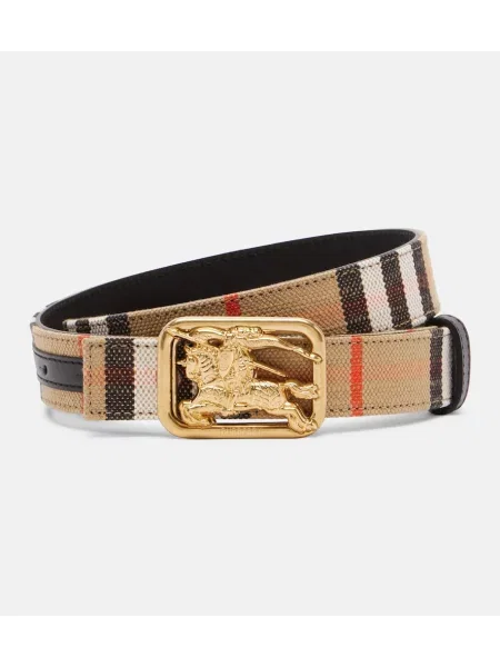 Curea Burberry în carouri maro