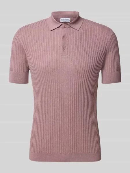 Koszulka polo o kroju slim fit z mieszanki Antony Morato różowa