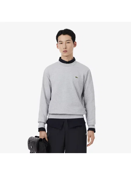 Lacoste Bluza Polarowa O Klasycznym Kroju szary