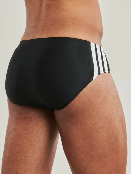 Csíkos fürdőruha Adidas Performance fekete