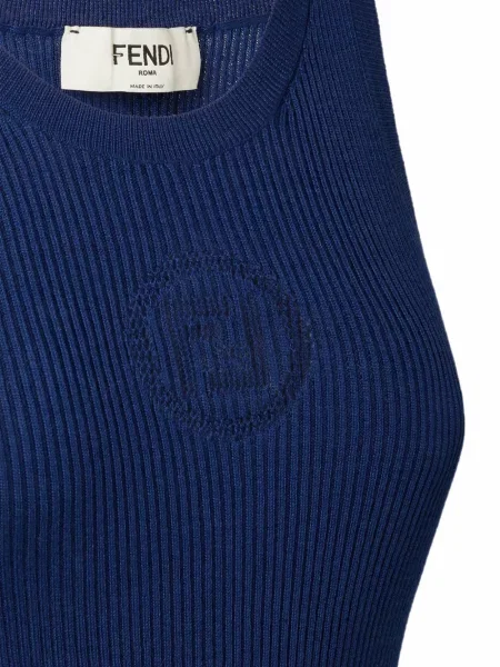 Top Fendi tricotate albastru