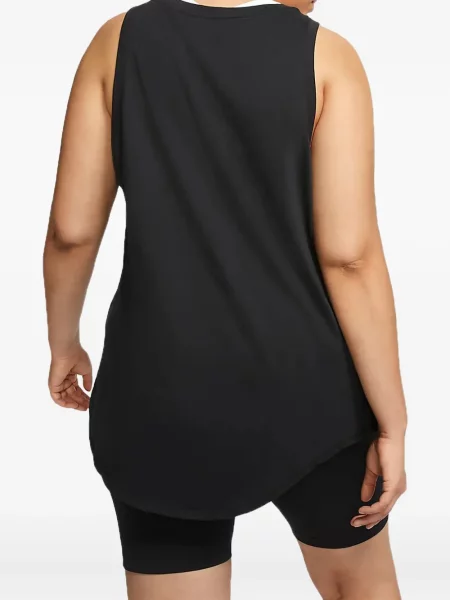 Top Nike cu broderie alergare scurt negru