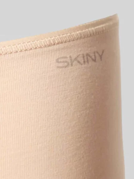 Figi z logo i elastycznym pasem Skiny beżowe