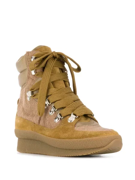 Šněrovací krajkové chunky kotníkové boty Isabel Marant zelené