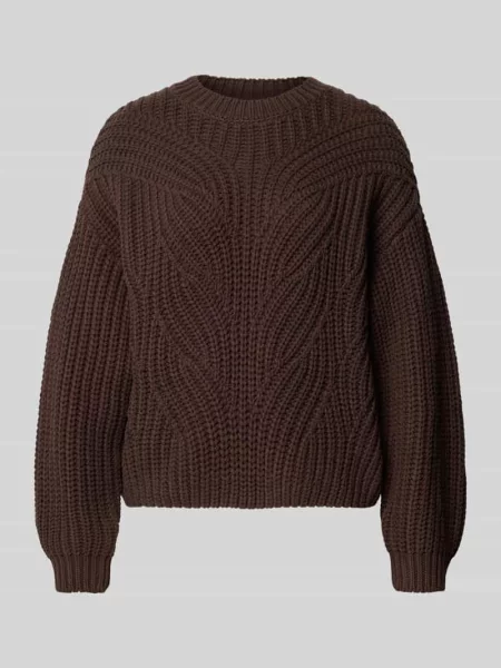 Sweter z dzianiny o kroju relaxed fit z mieszanki bawełny Apricot