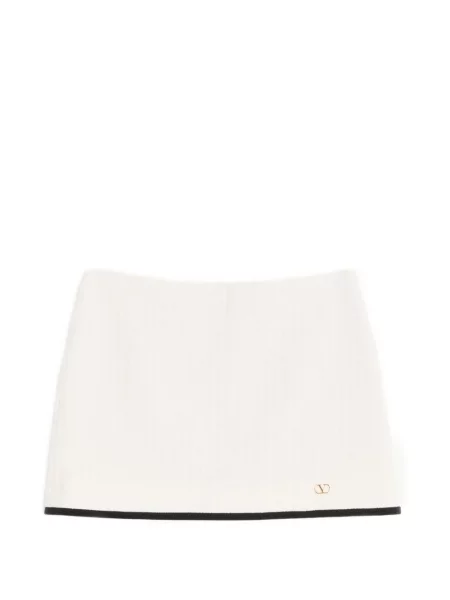 Fusta mini Valentino Garavani din tweed alb
